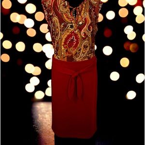 NWT Loft Maroon Knit Stretch Skirt